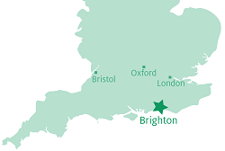 England Karte Brighton