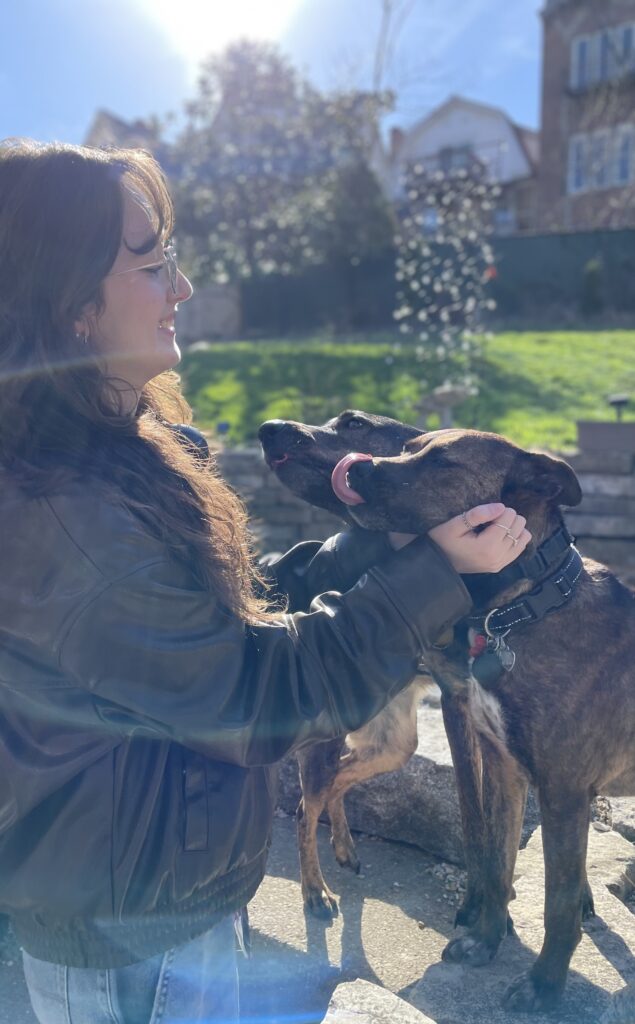 Mädchen mit Hunden