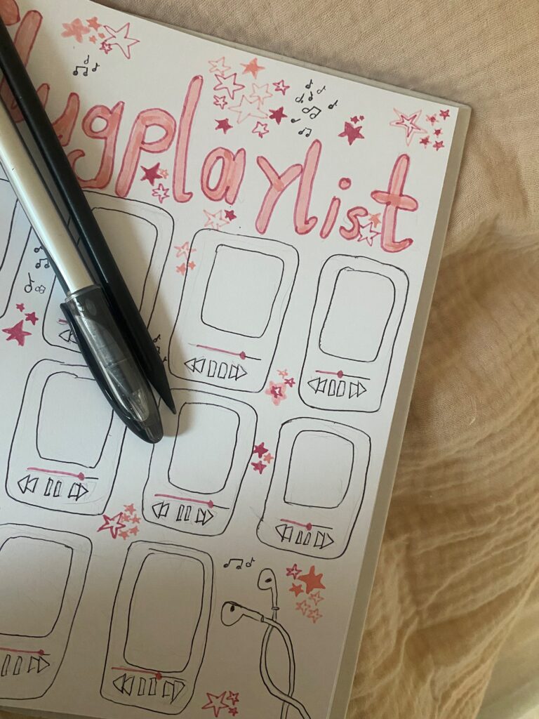 Abschiedsbuch Seite über Flugplaylist