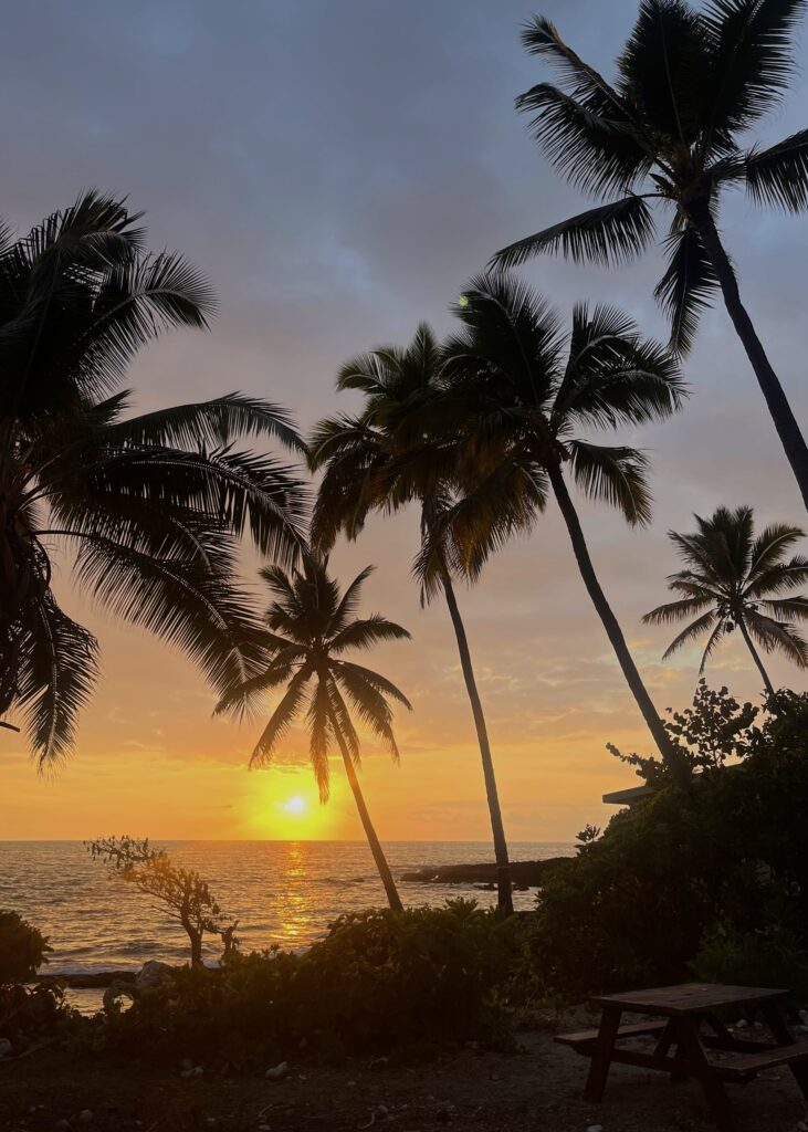 Sonnenuntergang auf Hawaii mit Gastfamilie USA