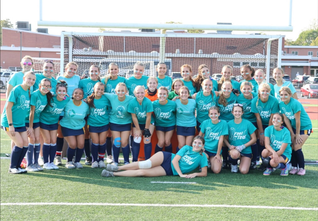 gruppenfoto von linas feldhockey team in den usa