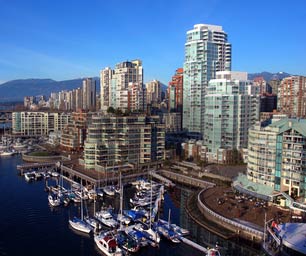 Auslandspraktikum Kanda, Vancouver, Stadt, Hafen, Berge