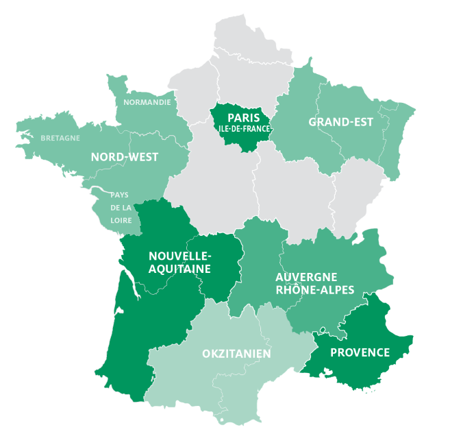 Ayusa Regionen in Frankreich