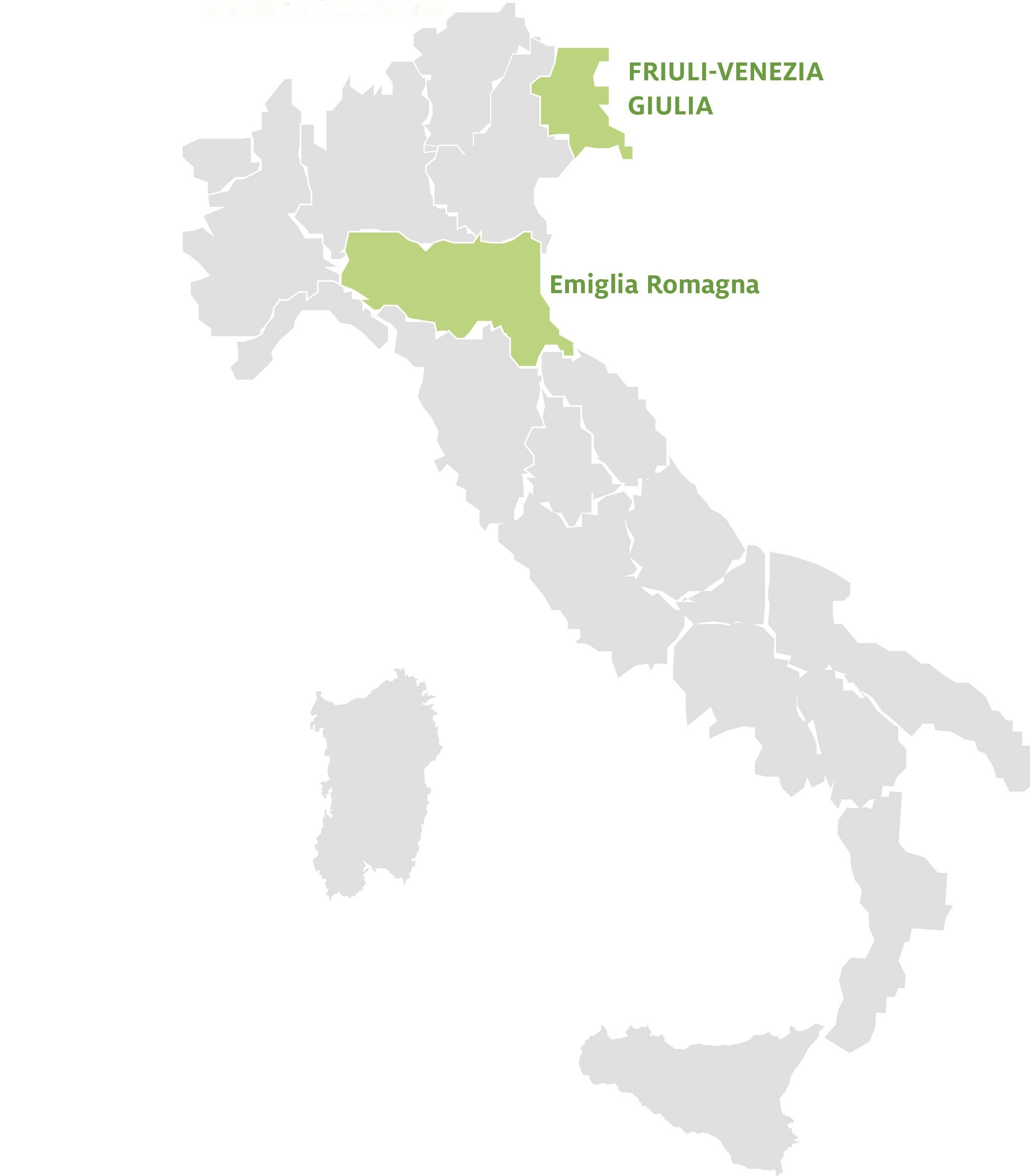 Karte der italienischen Regionen