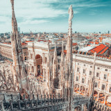 Foto vom Dom in Mailand auf die Galeire