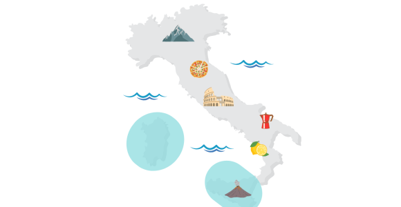 Karte Italien Inseln