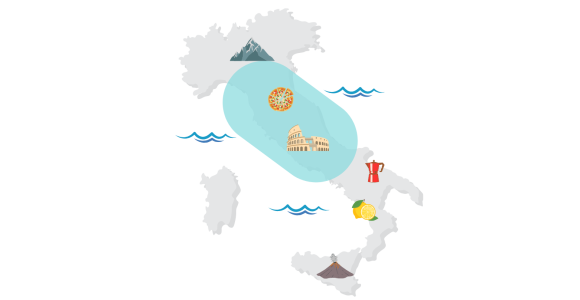 Karte Italien Mitte