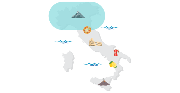 Karte Italien Norden