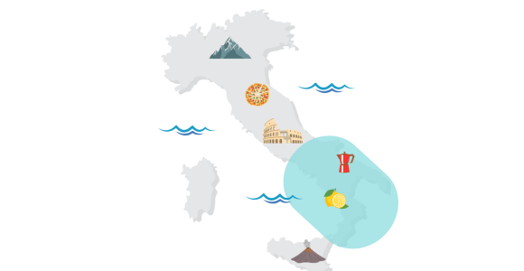 Karte Italien Süden