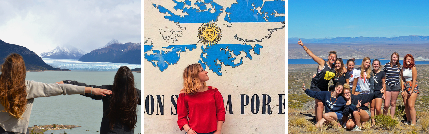 Collage Schülerinnen in Argentinien