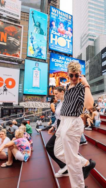 Au pair am Times Square