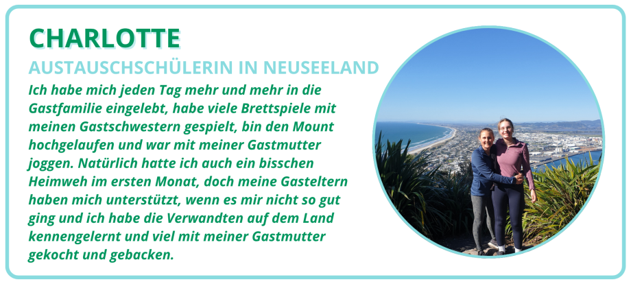 Charlotte Neuseeland Erfahrung