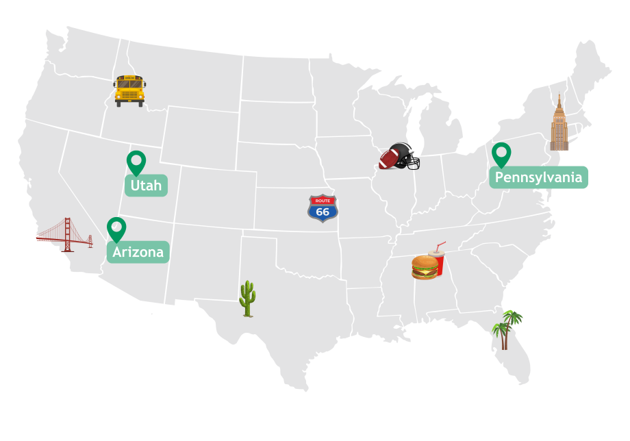 USA Schuldistrikt Schuldistrikt Karte