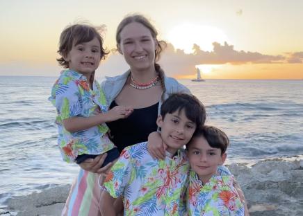 Au pair mit drei Gastkindern