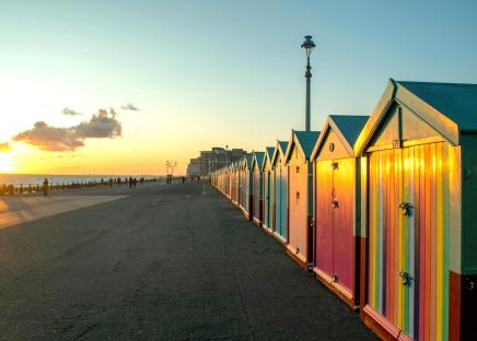 Holzhäuser am Strand