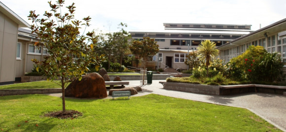 Rangitoto College Luftaufnahme Schule