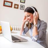 online Interview am Laptop